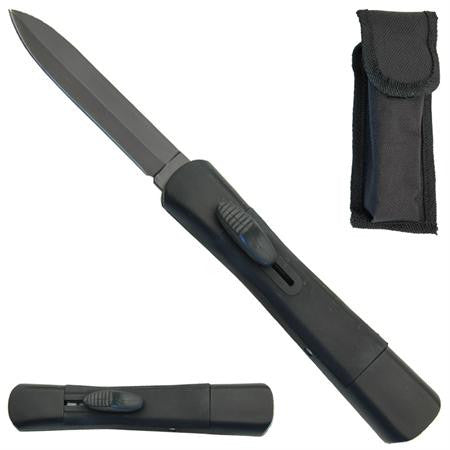 Concord OTF Automatic Knife Dark Swift Black Dual Action ABS Knife-OTF - Tophatter Daily Deals