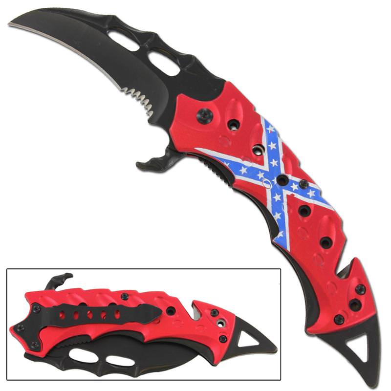Confederate Razorclaw Karambit Assisted Knife Black - Tophatter's Army Products & Self Defense Collectible Weapons - Tophatter Daily Deals