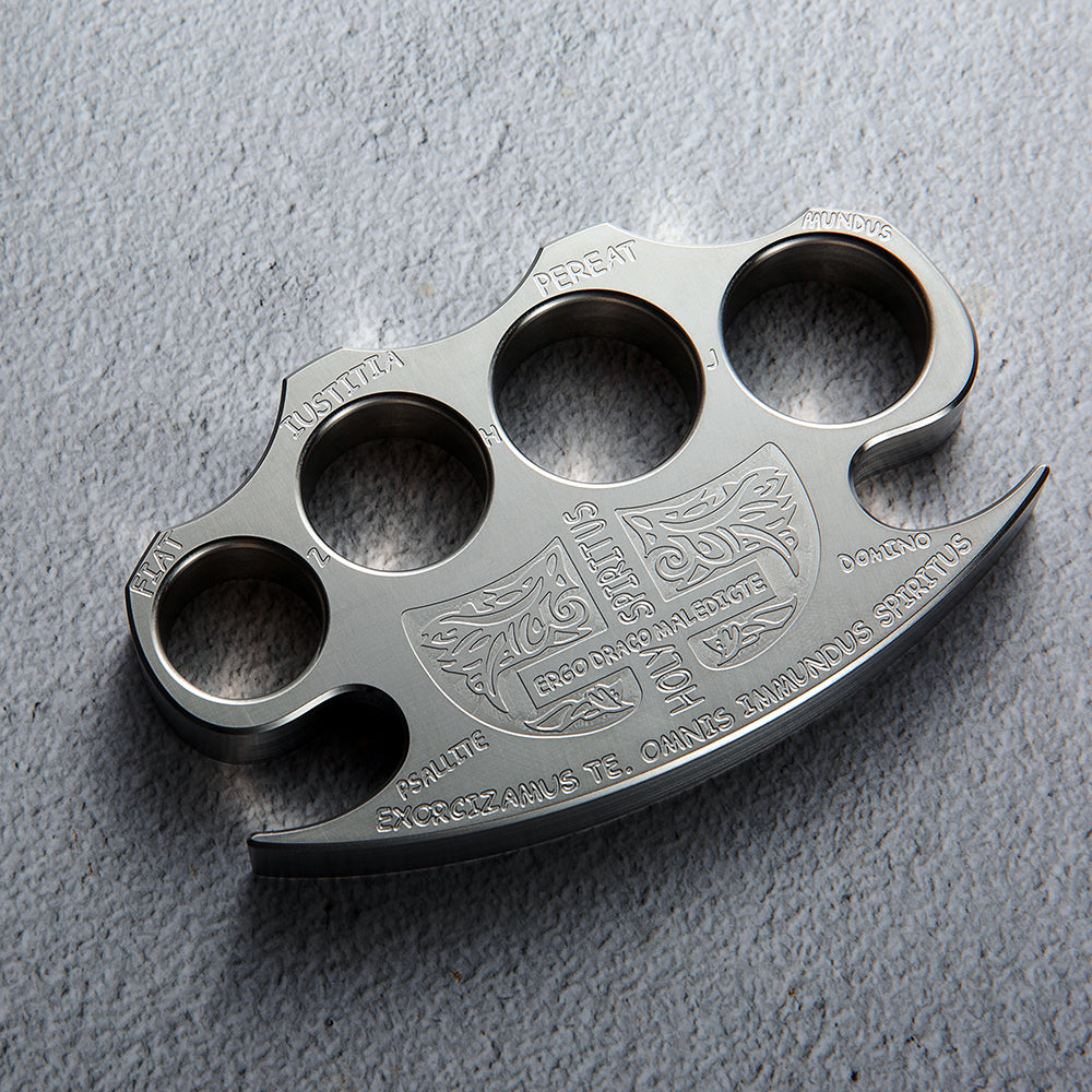 2024 New CNC Process Full Stainless Steel Constantine Holy Spiritus Brass Knuckles Paper Weight Brass Knuckles - Tophatter Daily Deals