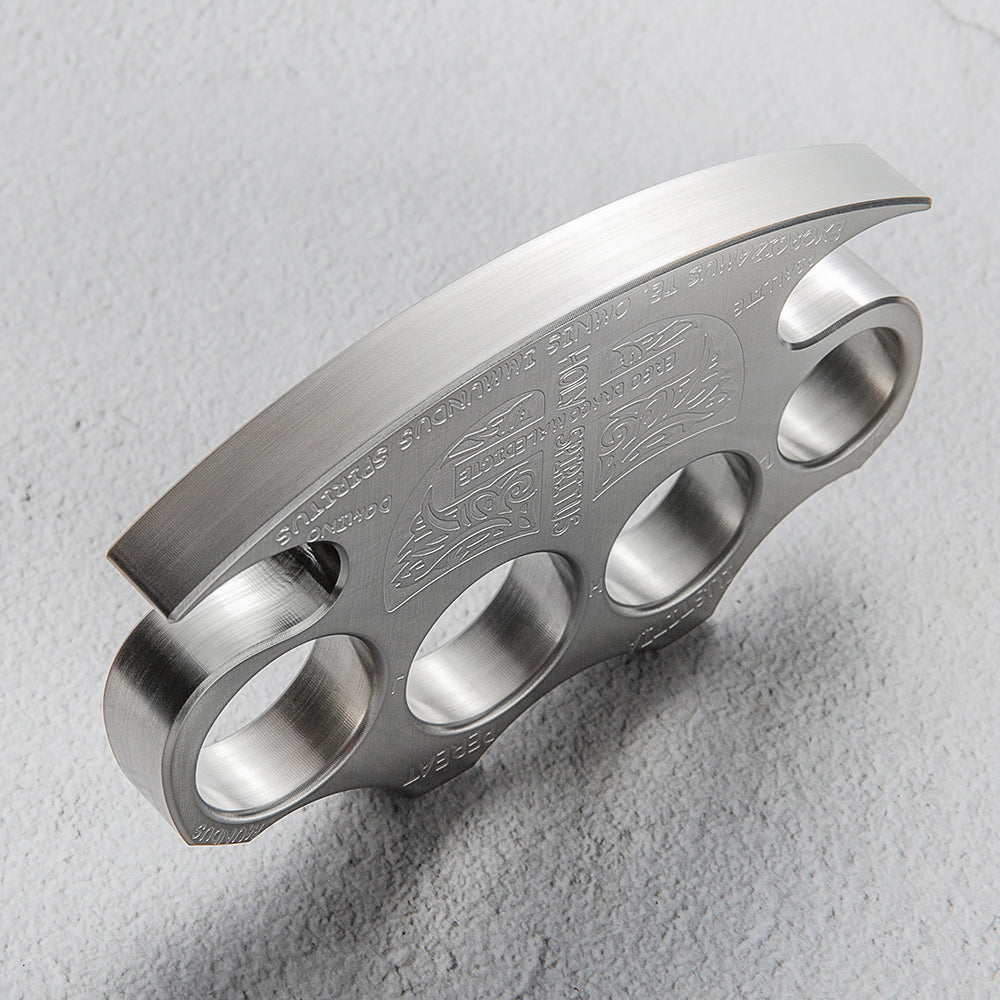 2024 New CNC Process Full Stainless Steel Constantine Holy Spiritus Brass Knuckles Paper Weight Brass Knuckles - Tophatter Daily Deals