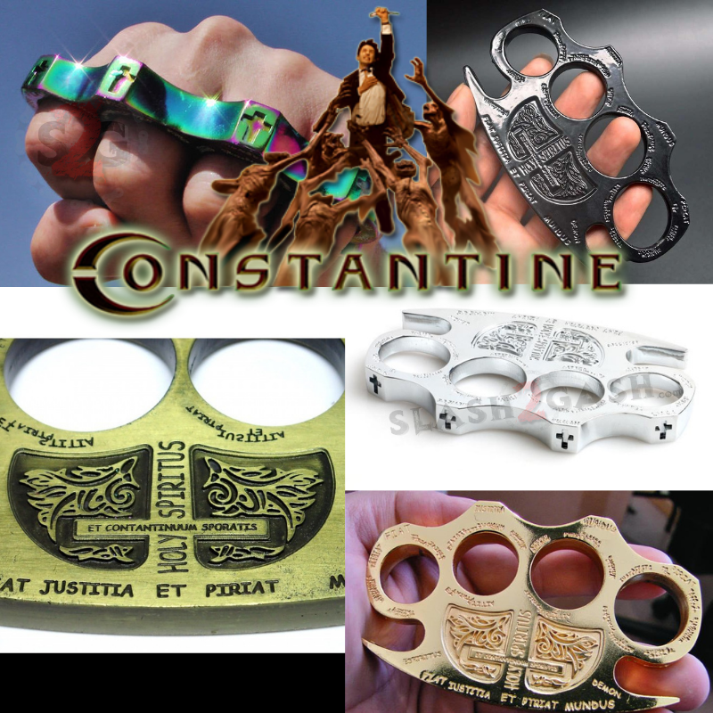 Constantine Brass Knuckles Holy Spiritus Paperweight - 6 colors Belt Buckle - Tophatter Daily Deals