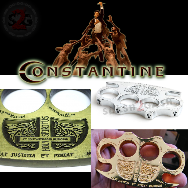 Constantine Brass Knuckles Holy Spiritus Paperweight - 6 colors Belt Buckle - Tophatter Daily Deals