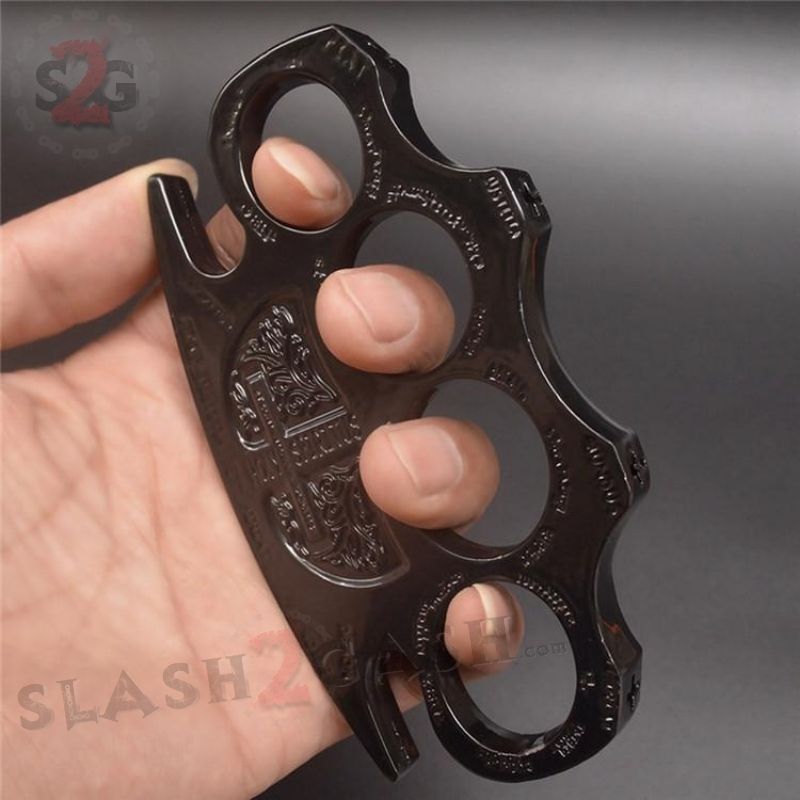 Constantine Brass Knuckles Holy Spiritus Paperweight - Black Belt Buckle - Tophatter Daily Deals