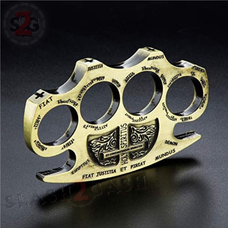 Constantine Brass Knuckles Holy Spiritus Paperweight - Bronze Belt Buckle - Tophatter Daily Deals