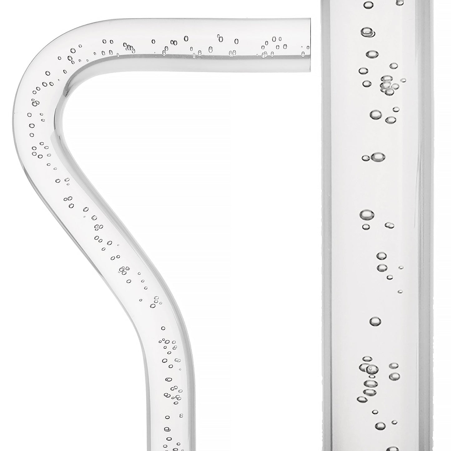 "Bubbles In Ice" - Exquisite Bubblé Elegance: A Translucent Crystal Shaft With Captivating Bubbles Clear Lucite Walking Canes - Tophatter Daily Deals