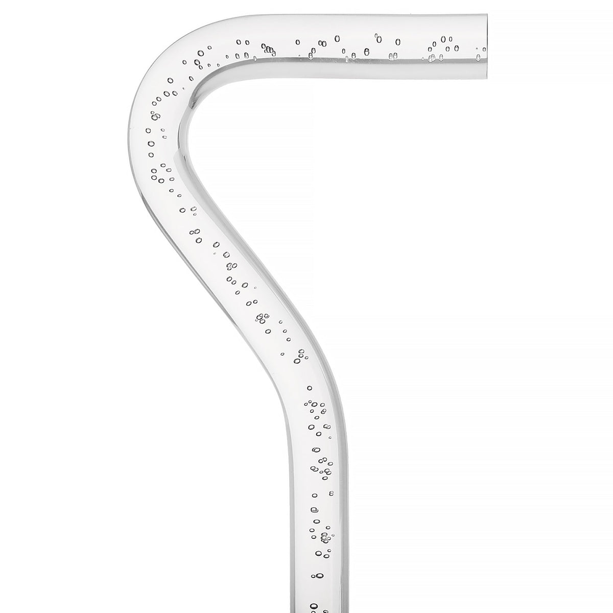 "Bubbles In Ice" - Exquisite Bubblé Elegance: A Translucent Crystal Shaft With Captivating Bubbles Clear Lucite Walking Canes - Tophatter Daily Deals