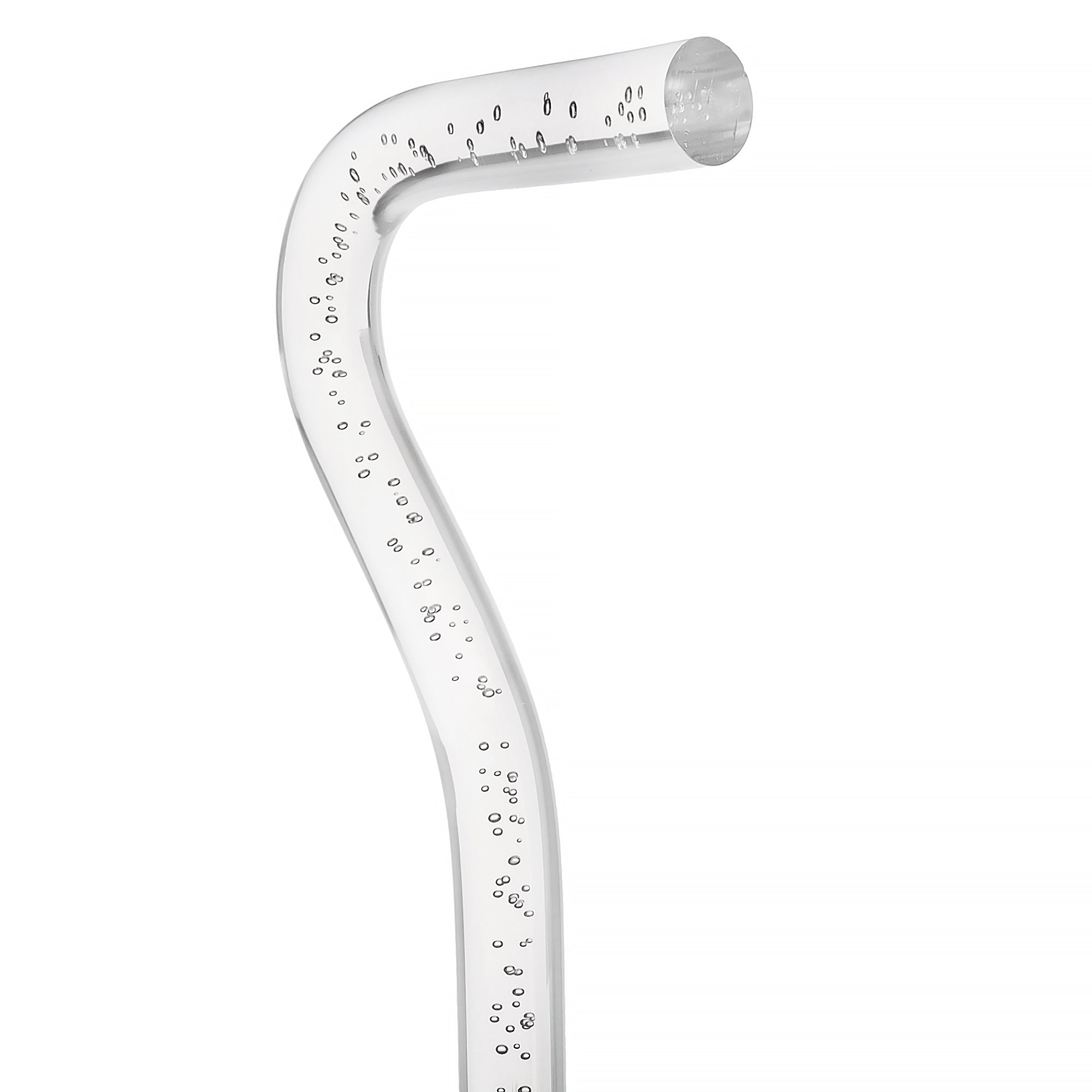 "Bubbles In Ice" - Exquisite Bubblé Elegance: A Translucent Crystal Shaft With Captivating Bubbles Clear Lucite Walking Canes - Tophatter Daily Deals