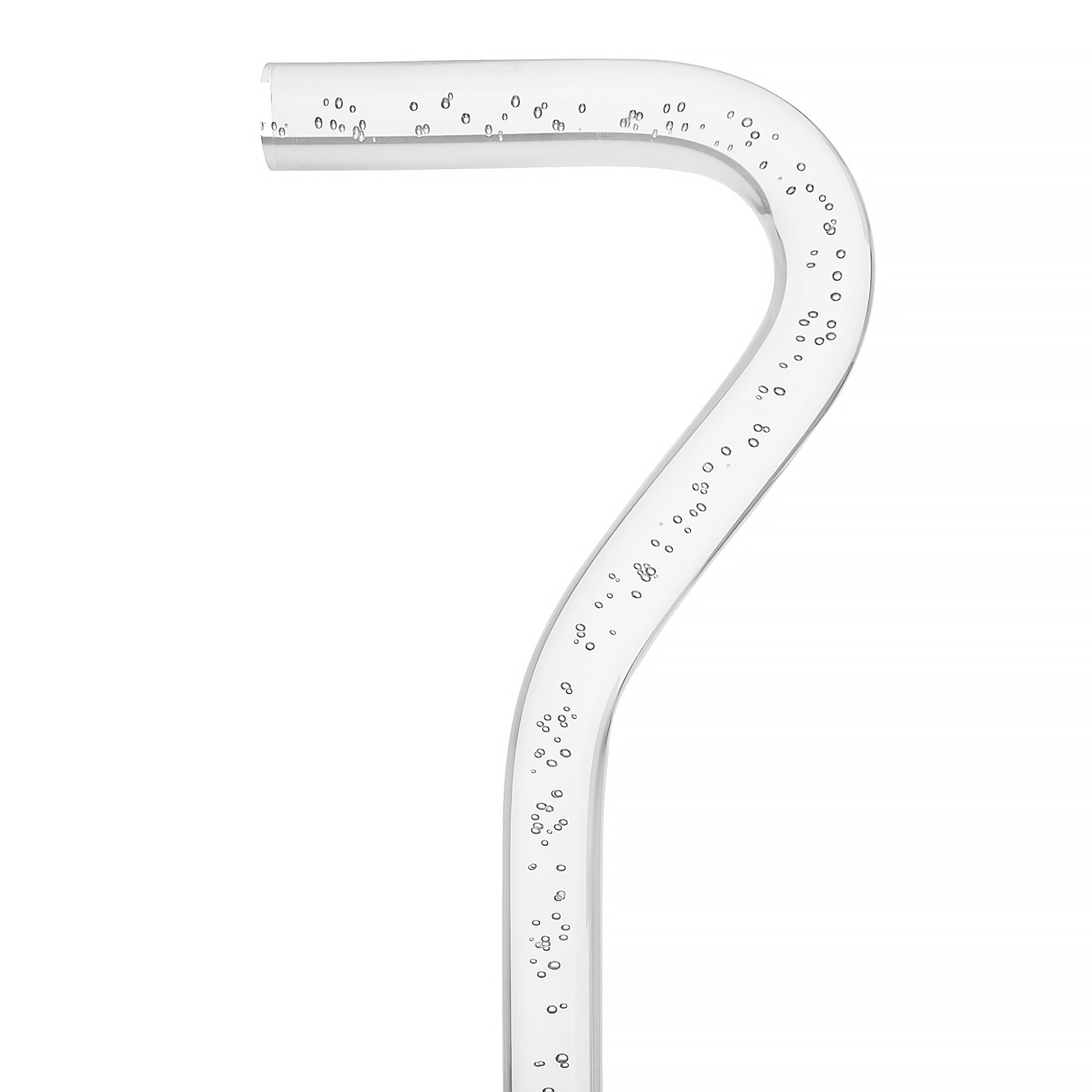 "Bubbles In Ice" - Exquisite Bubblé Elegance: A Translucent Crystal Shaft With Captivating Bubbles Clear Lucite Walking Canes - Tophatter Daily Deals