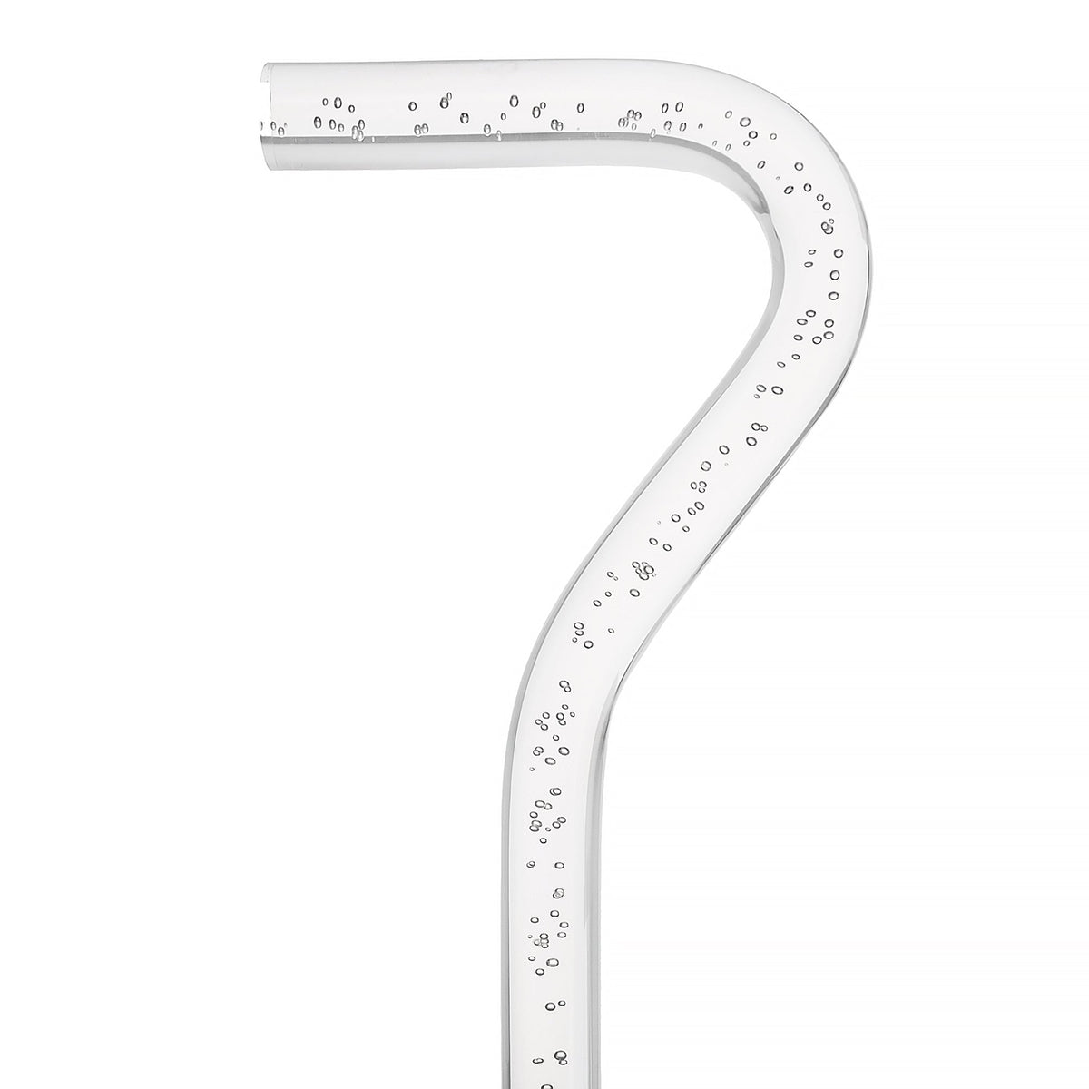 "Bubbles In Ice" - Exquisite Bubblé Elegance: A Translucent Crystal Shaft With Captivating Bubbles Clear Lucite Walking Canes - Tophatter Daily Deals