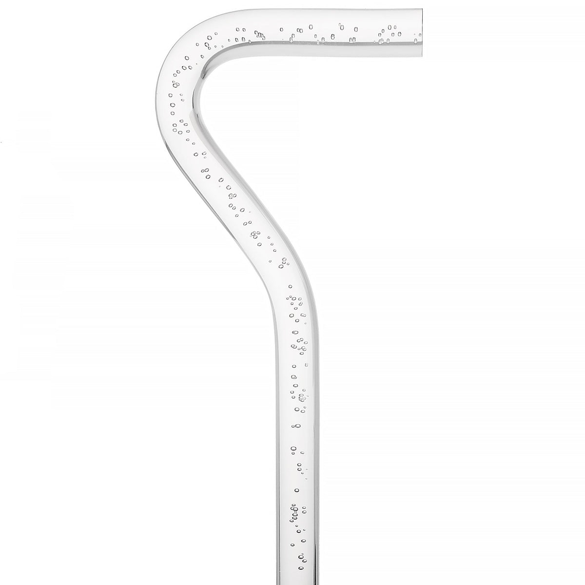 "Bubbles In Ice" - Exquisite Bubblé Elegance: A Translucent Crystal Shaft With Captivating Bubbles Clear Lucite Walking Canes - Tophatter Daily Deals