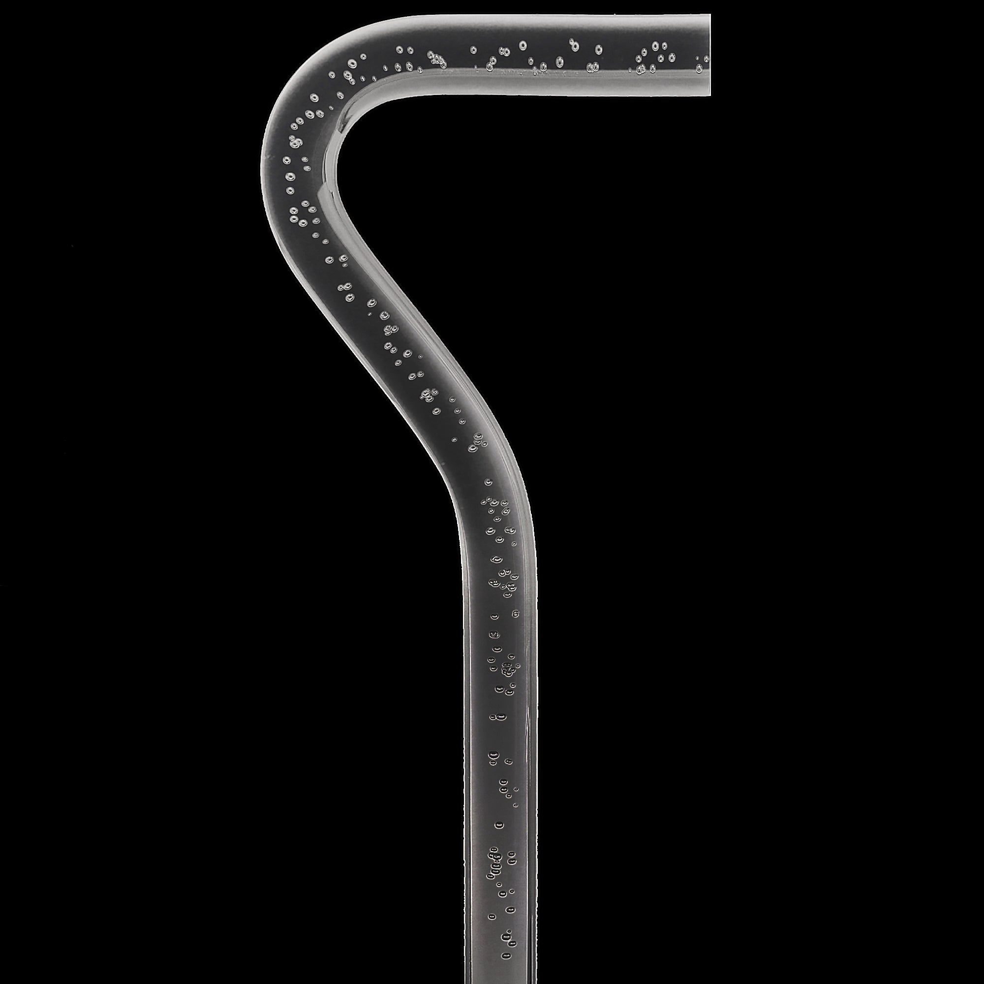 "Bubbles In Ice" - Exquisite Bubblé Elegance: A Translucent Crystal Shaft With Captivating Bubbles Clear Lucite Walking Canes - Tophatter Daily Deals