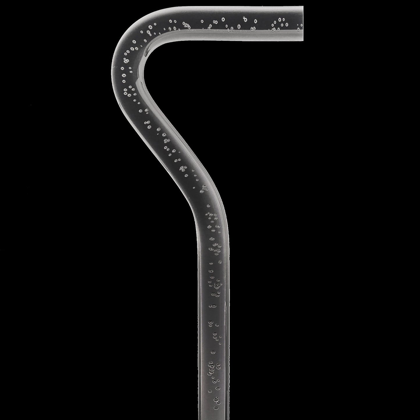 "Bubbles In Ice" - Exquisite Bubblé Elegance: A Translucent Crystal Shaft With Captivating Bubbles Clear Lucite Walking Canes - Tophatter Daily Deals