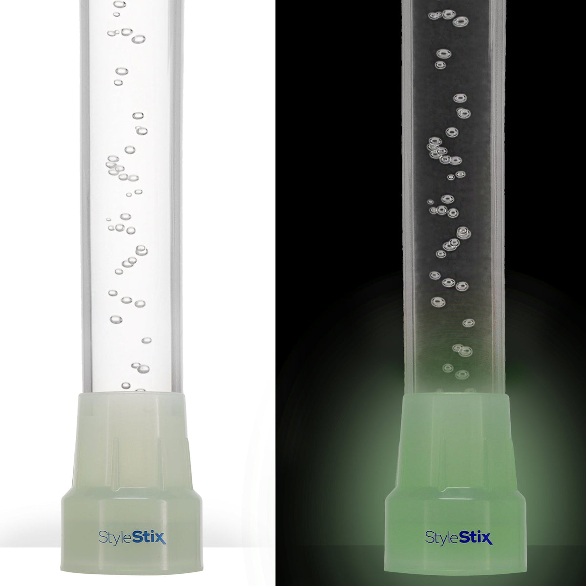 "Bubbles In Ice" - Exquisite Bubblé Elegance: A Translucent Crystal Shaft With Captivating Bubbles Clear Lucite Walking Canes - Tophatter Daily Deals