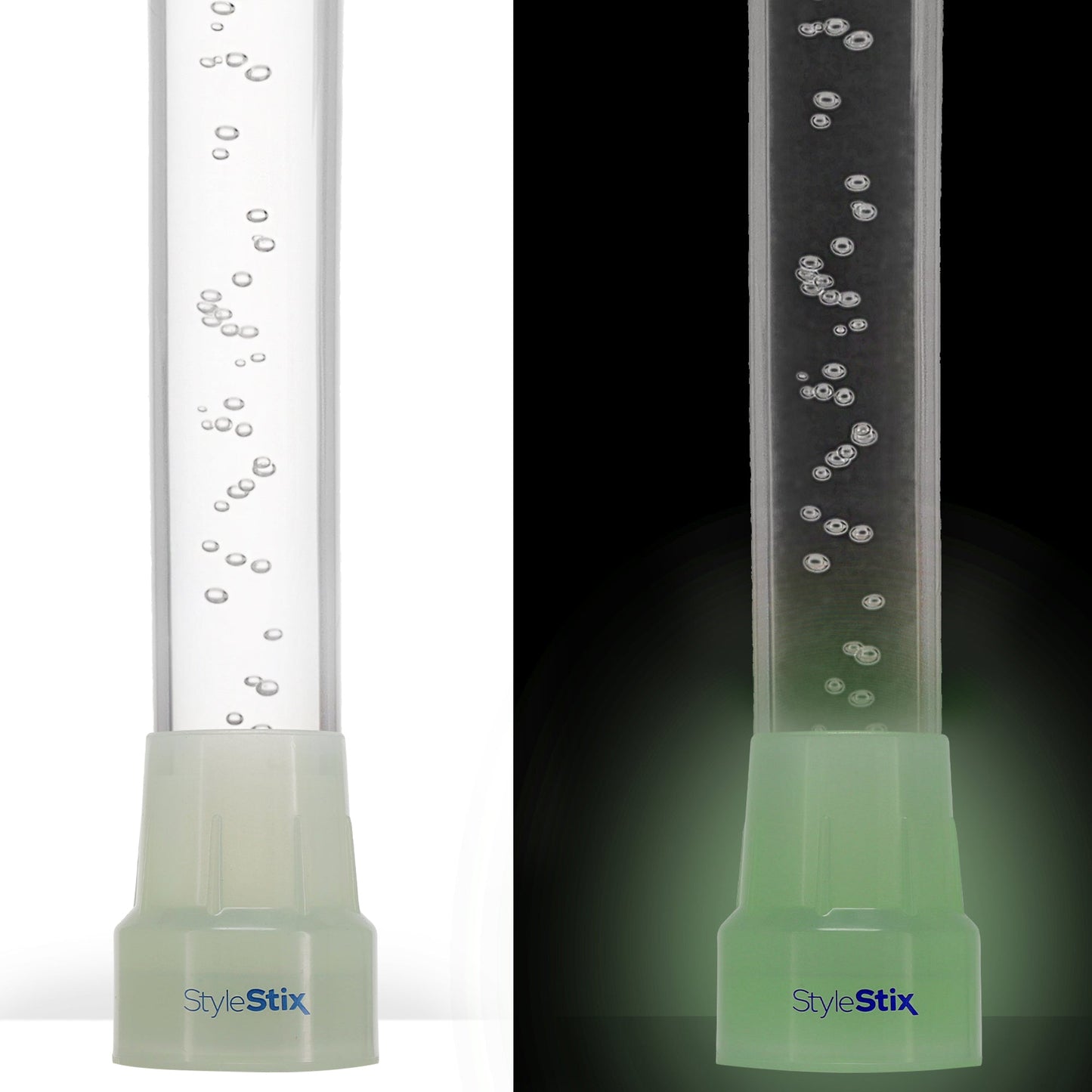 "Bubbles In Ice" - Exquisite Bubblé Elegance: A Translucent Crystal Shaft With Captivating Bubbles Clear Lucite Walking Canes - Tophatter Daily Deals