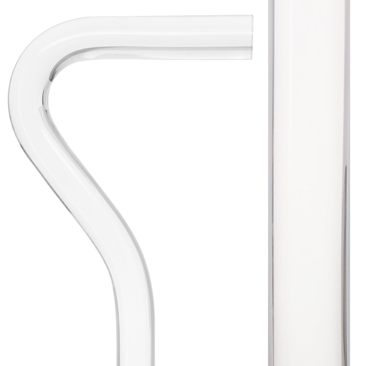 "Crystal Clarity" Cane: Invisible & Translucent Shaft Contemporary Angled Clear Lucite Walking Canes - Tophatter Daily Deals