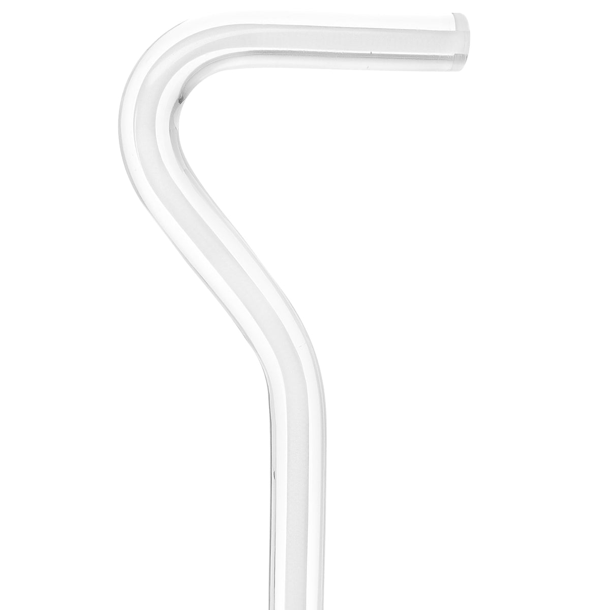 Porcelain In Ice Cane: White Line in Translucent Clear Shaft Clear Lucite Walking Canes - Tophatter Daily Deals