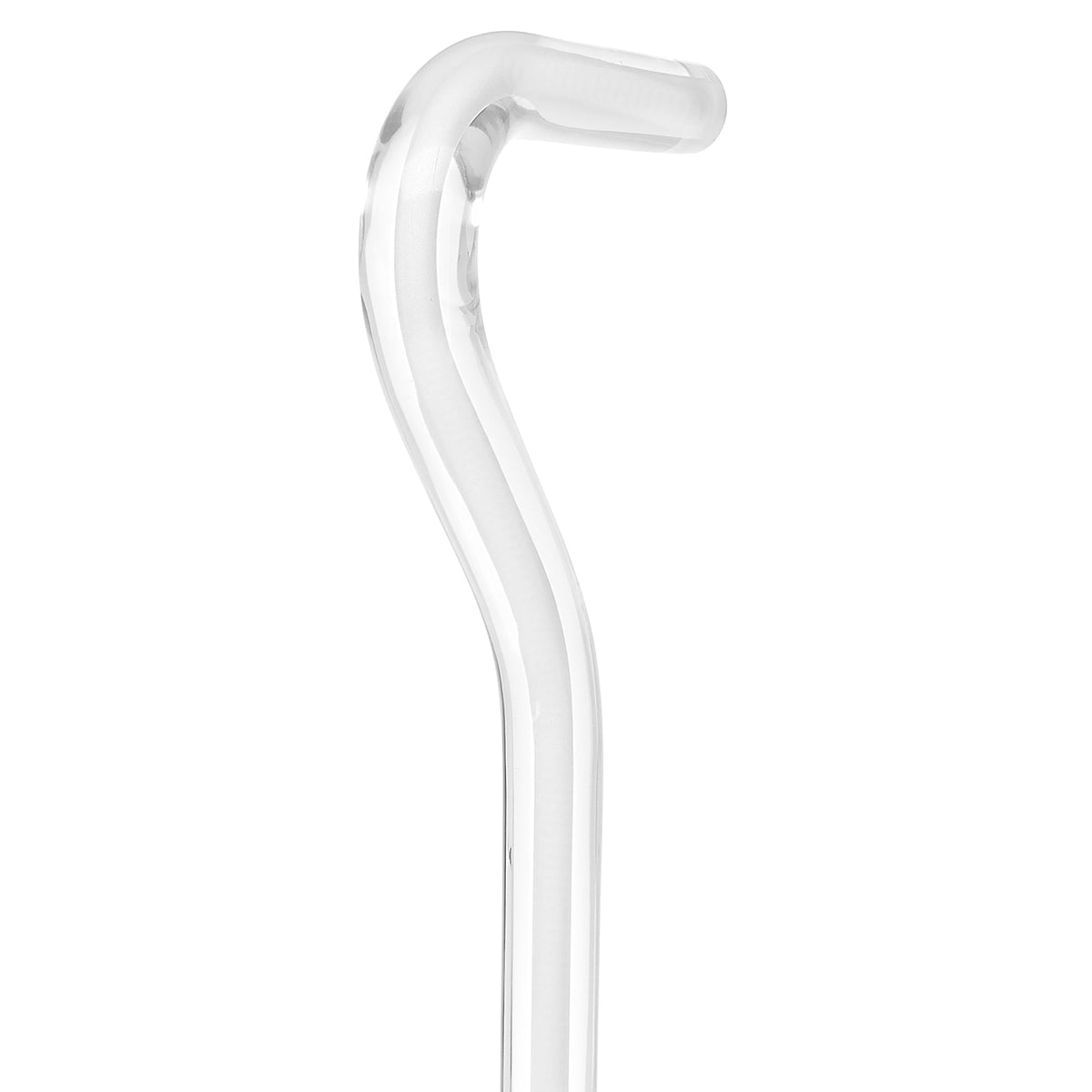 Porcelain In Ice Cane: White Line in Translucent Clear Shaft Clear Lucite Walking Canes - Tophatter Daily Deals