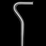 Porcelain In Ice Cane: White Line in Translucent Clear Shaft Contemporary Angled Clear Lucite Walking Canes - Tophatter Daily Deals