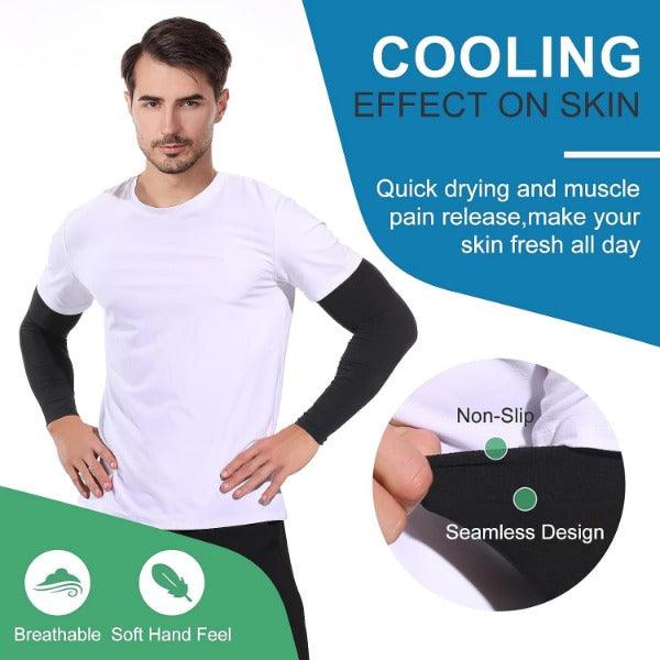 UV Protection Arm Sleeves - Breathable Sun Arm Sleeves, for Summer Sport Running Cycling Climbing Driving Golf Cycling - Tophatter Daily Deals