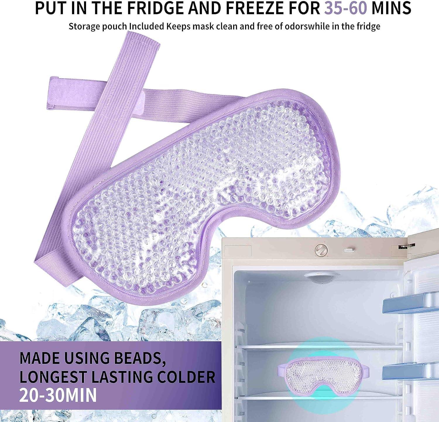 Cooling Gel Pads for Eyes - Cooling Gel Eye Mask for Puffy Eyes Dry Eyes Reusable Cold Eye Gel Mask Pad Personal Care - Tophatter Daily Deals