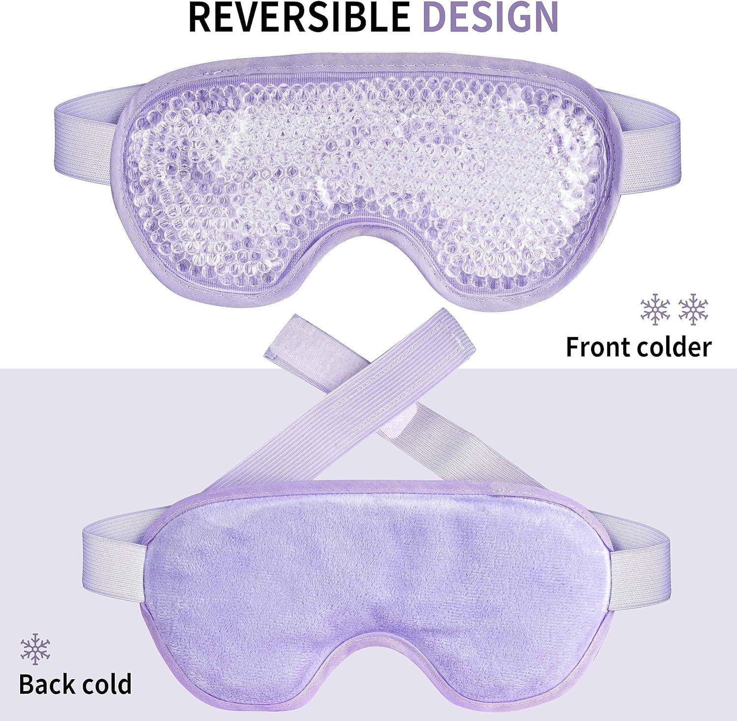 Cooling Gel Pads for Eyes - Cooling Gel Eye Mask for Puffy Eyes Dry Eyes Reusable Cold Eye Gel Mask Pad Personal Care - Tophatter Daily Deals