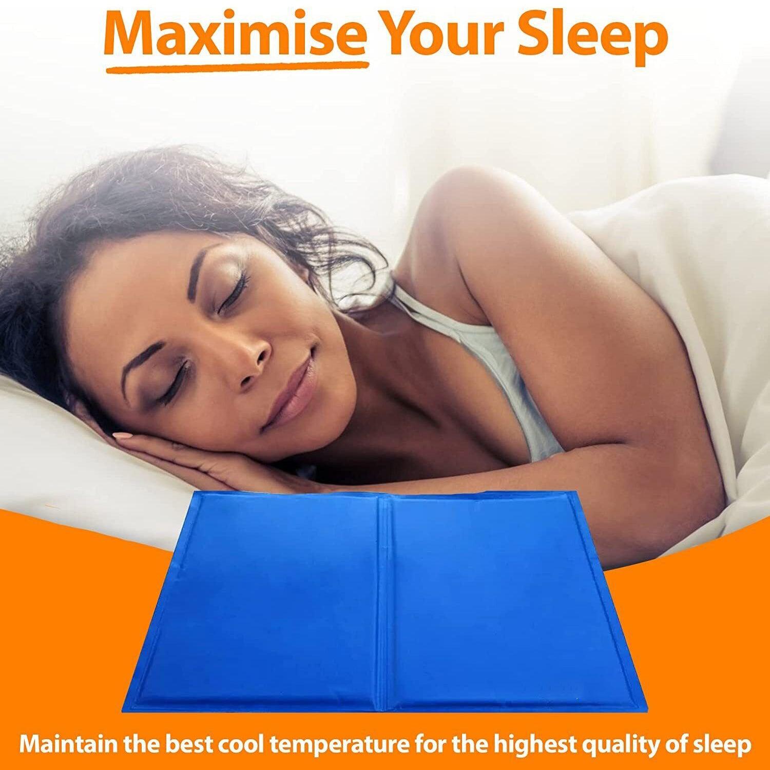 Cooling Pillows Uk - Cooling Gel Pillow Magic Pad Cooling Mat Laptop Cushion Yoga Pet Bed Dog UK Blue Sleeping Pillow - Tophatter Daily Deals