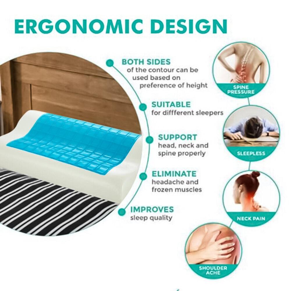 Cool Pillows UK - Memory Foam Pillows for Head Neck Back Body Sleeping Pillow - Tophatter Daily Deals