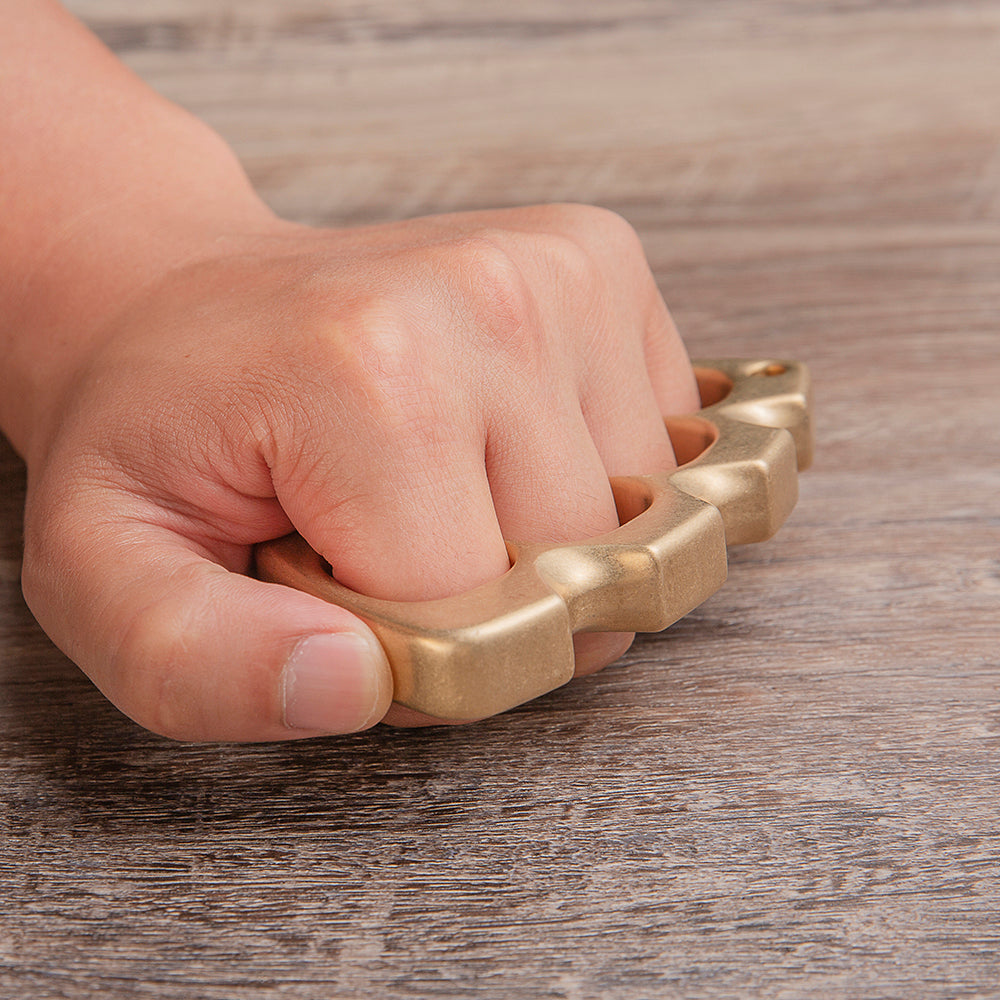 Model Z Copper Brass Knuckles - Cakra EDC Gadgets Brass Knuckles - Tophatter Daily Deals