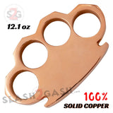 Real Copper Knuckle Duster Heavy Closed Paper Weight - 1 POUND Medium Thickness - 12.1 oz Belt Buckle - Tophatter Daily Deals