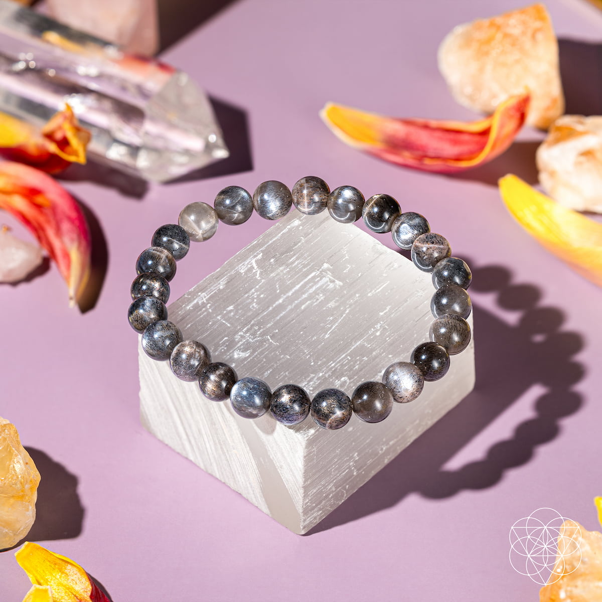 The Empath’s Cord Cutter – Black Moonstone Bracelet Bracelets - Tophatter Daily Deals