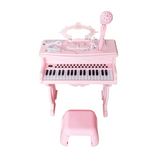 Pink Electronic Piano for Kids with Microphone Musical Instruments - Tophatter Daily Deals