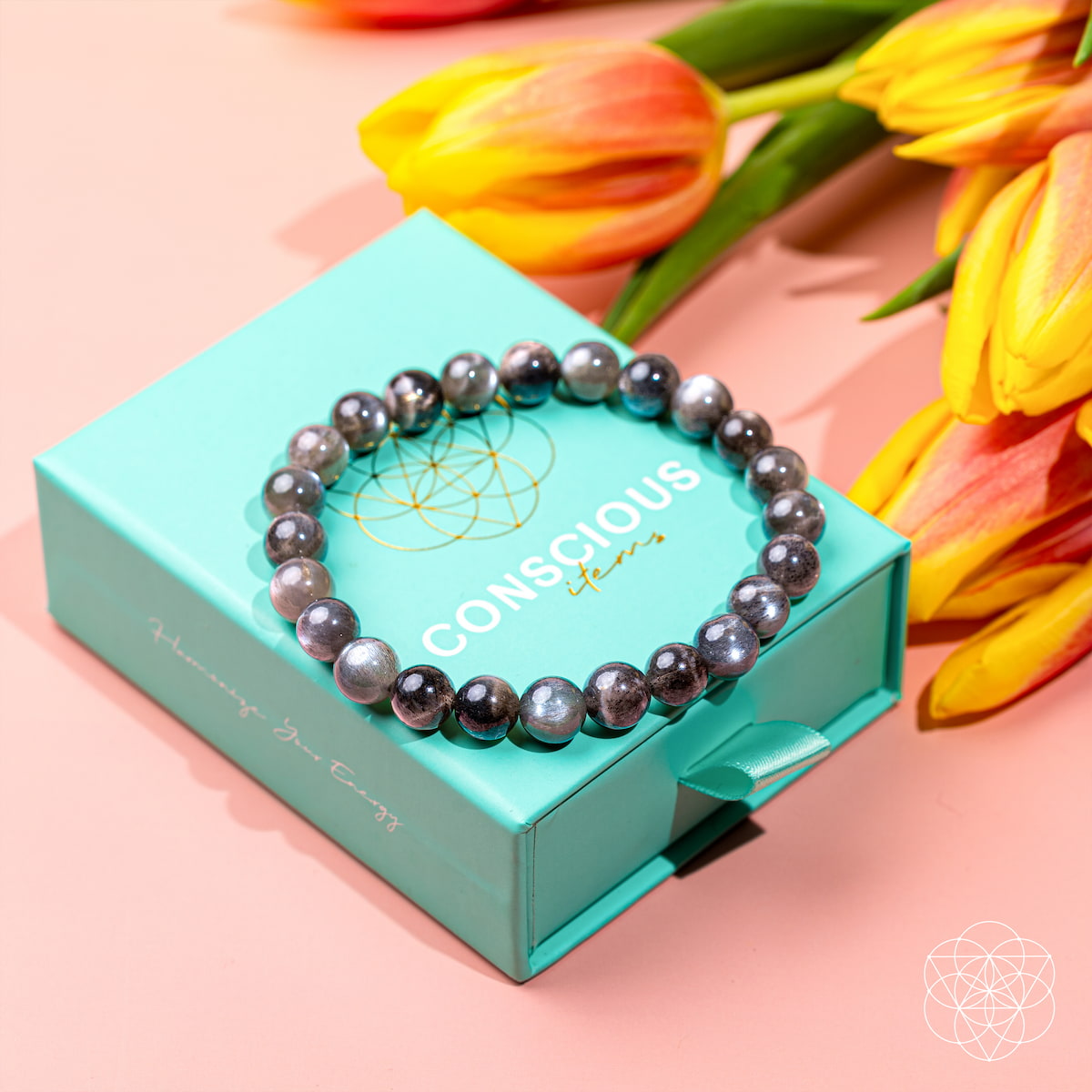 The Empath’s Cord Cutter – Black Moonstone Bracelet Bracelets - Tophatter Daily Deals