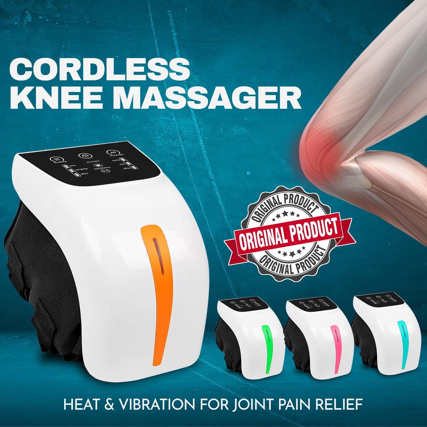 Knee Massager Machine - Electric Knee Massager Pain Relief Red Light Hot Vibration Massage Health & Beauty - Tophatter Daily Deals