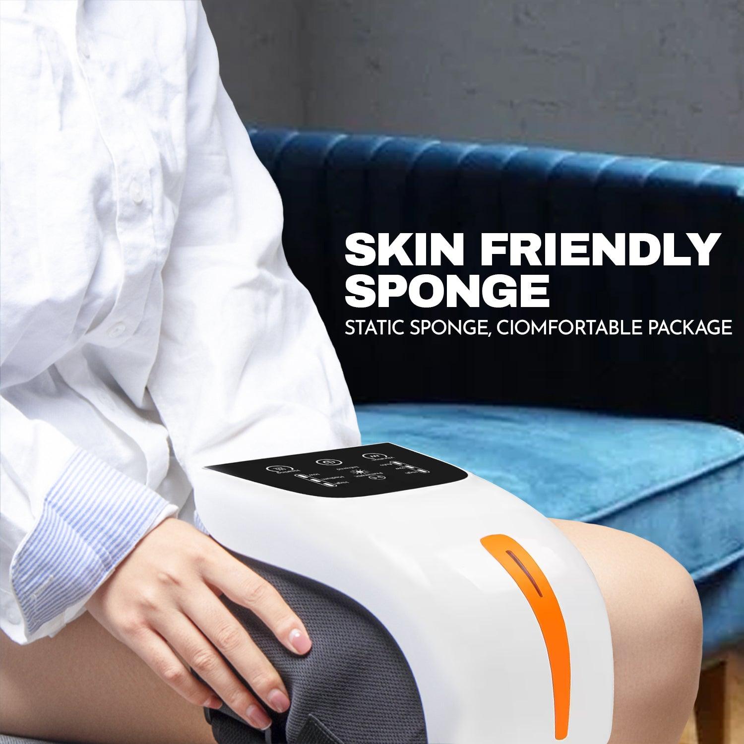 Knee Massager Machine - Electric Knee Massager Pain Relief Red Light Hot Vibration Massage Health & Beauty - Tophatter Daily Deals