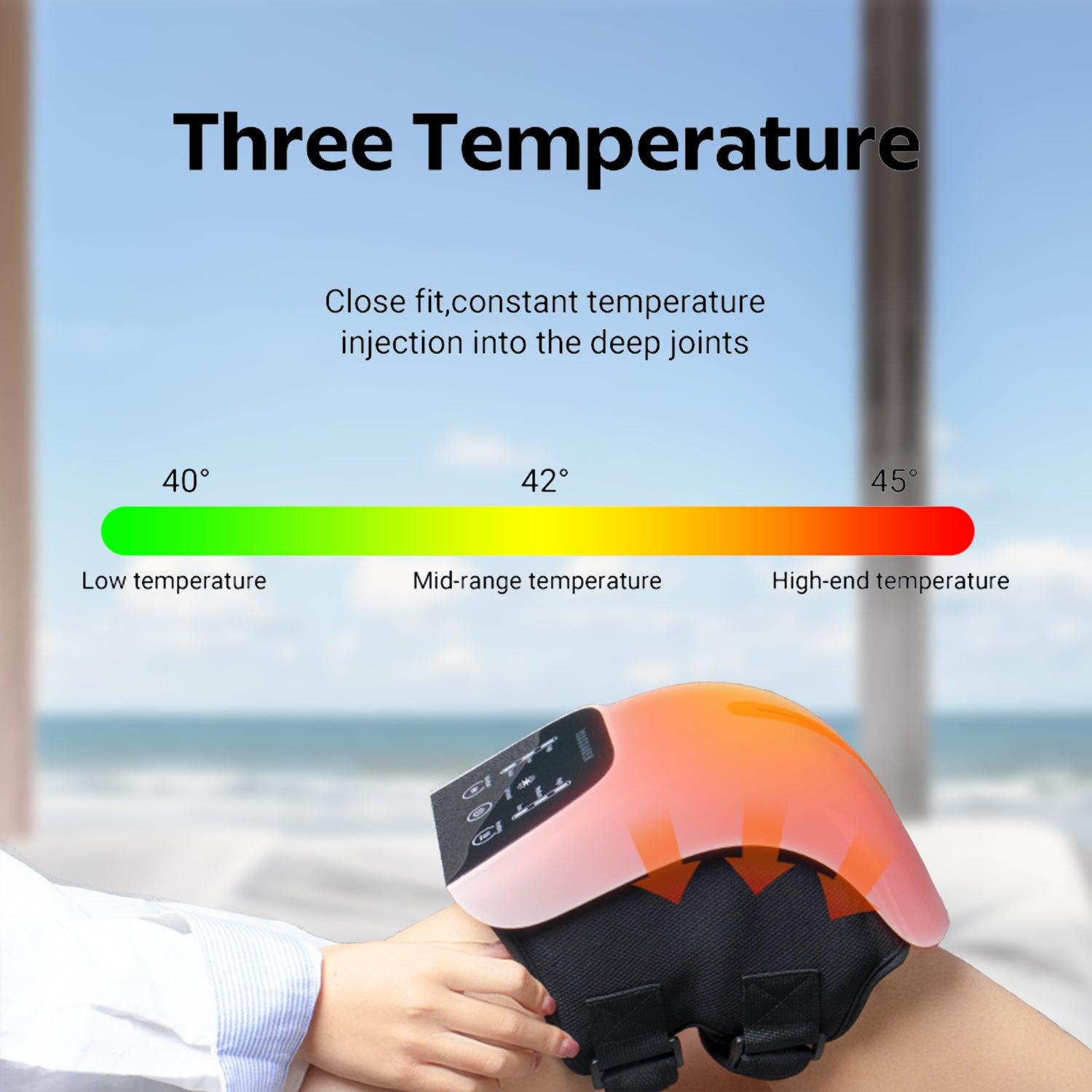 Knee Massager Machine - Electric Knee Massager Pain Relief Red Light Hot Vibration Massage Health & Beauty - Tophatter Daily Deals