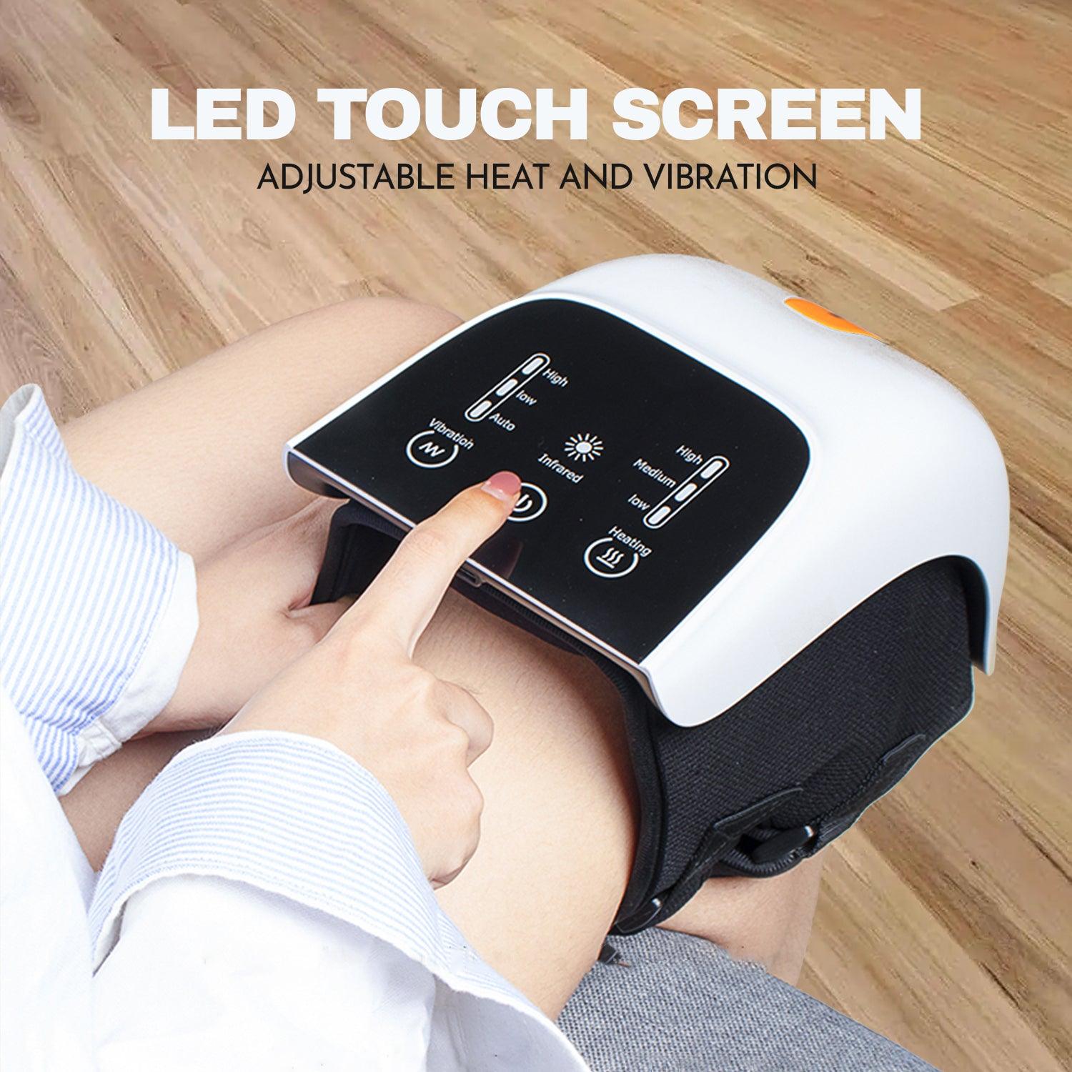 Knee Massager Machine - Electric Knee Massager Pain Relief Red Light Hot Vibration Massage Health & Beauty - Tophatter Daily Deals