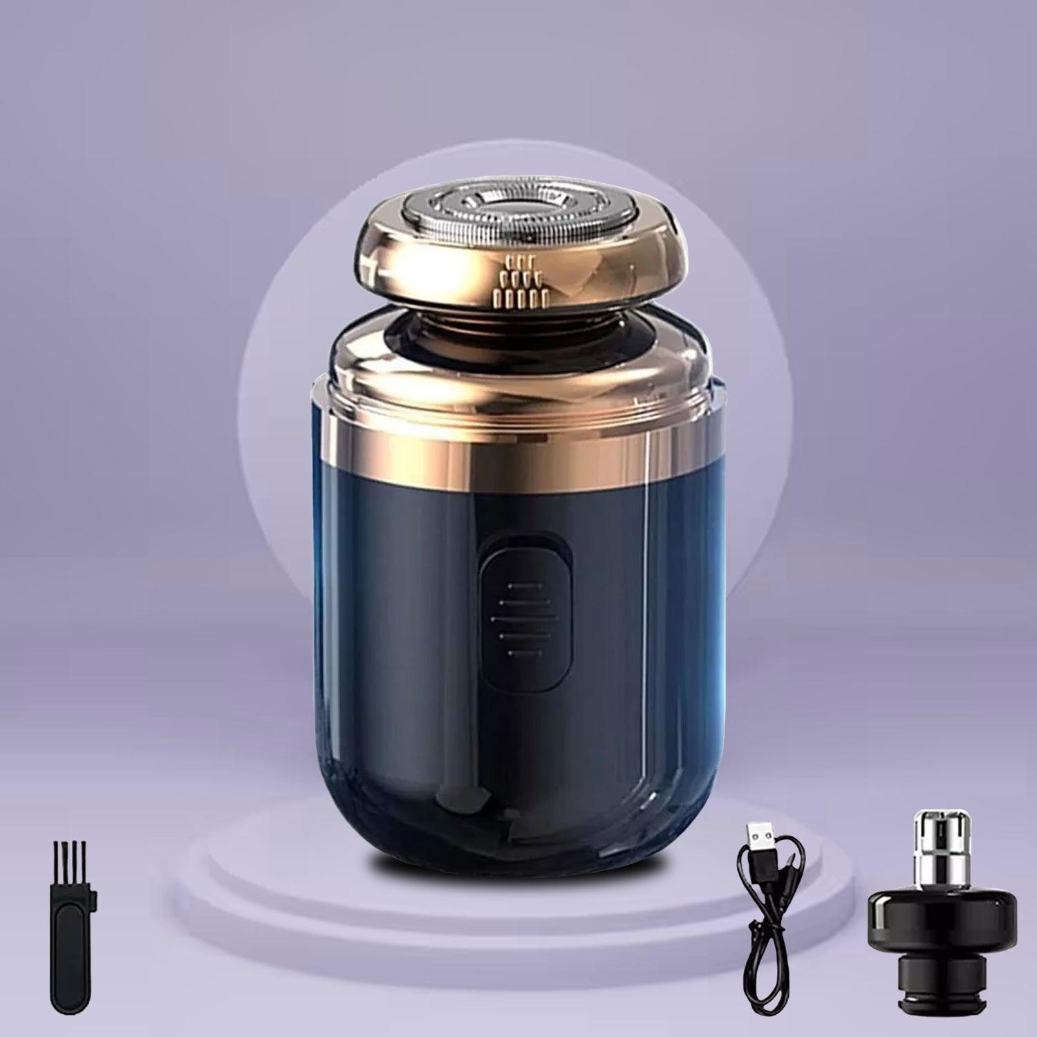 Mini Electric Shaver - Portable 2-in-1 Washable Capsule Beard Razor with Automatic Function Black Electronic - Tophatter Daily Deals