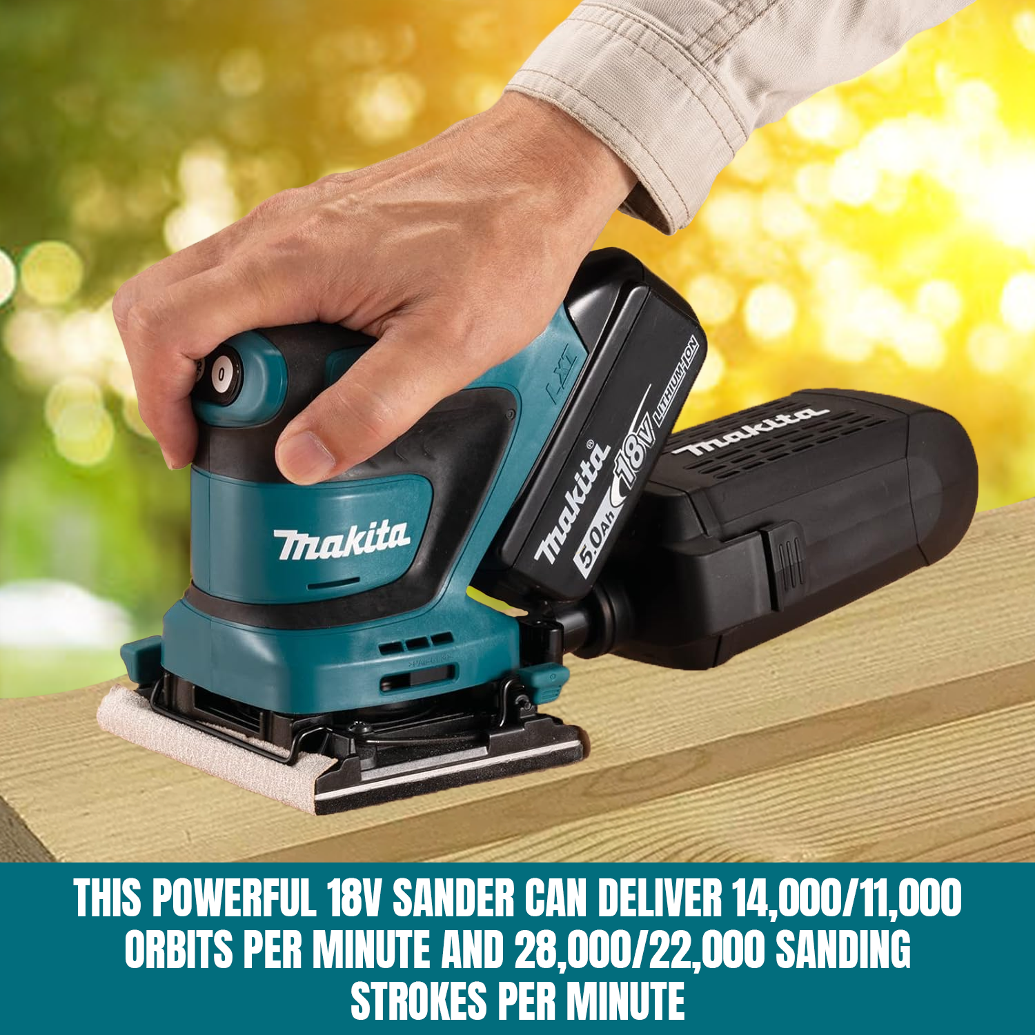 Cordless Palm Sander – Rechargeable Handheld Electric Sander with Clamp for Wood & DIY Projects Accessories - Tophatter Daily Deals