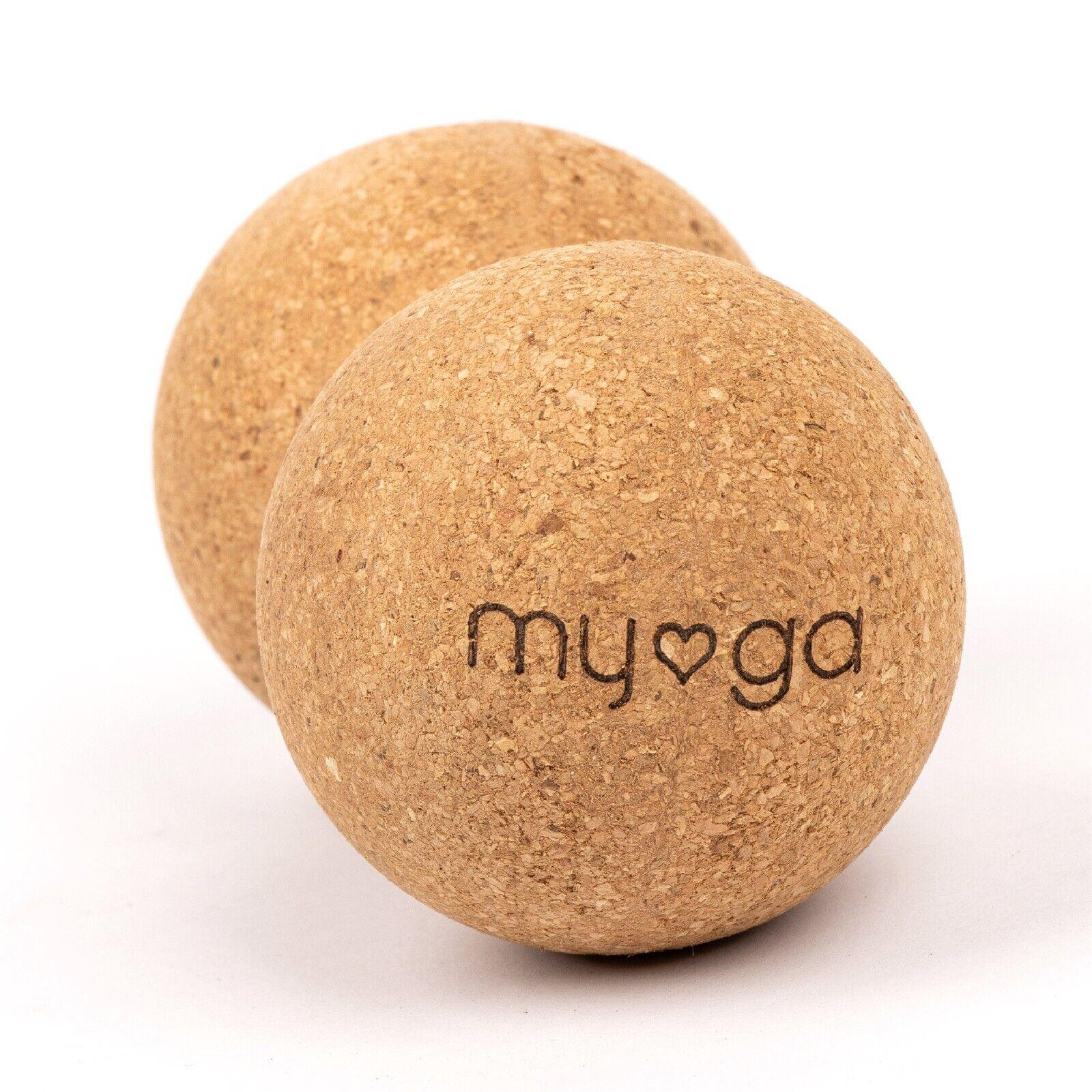 Peanut Massage Roller - Cork Peanut Massage Roller Cork Peanut Lacrosse Ball Muscle Roller Self Massager for Myofascial Release Exercise & Fitness - Tophatter Daily Deals