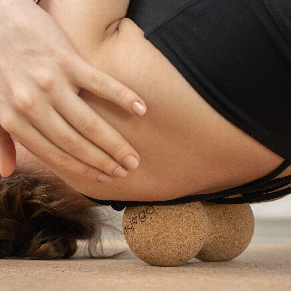 Peanut Massage Roller - Cork Peanut Massage Roller Cork Peanut Lacrosse Ball Muscle Roller Self Massager for Myofascial Release Exercise & Fitness - Tophatter Daily Deals