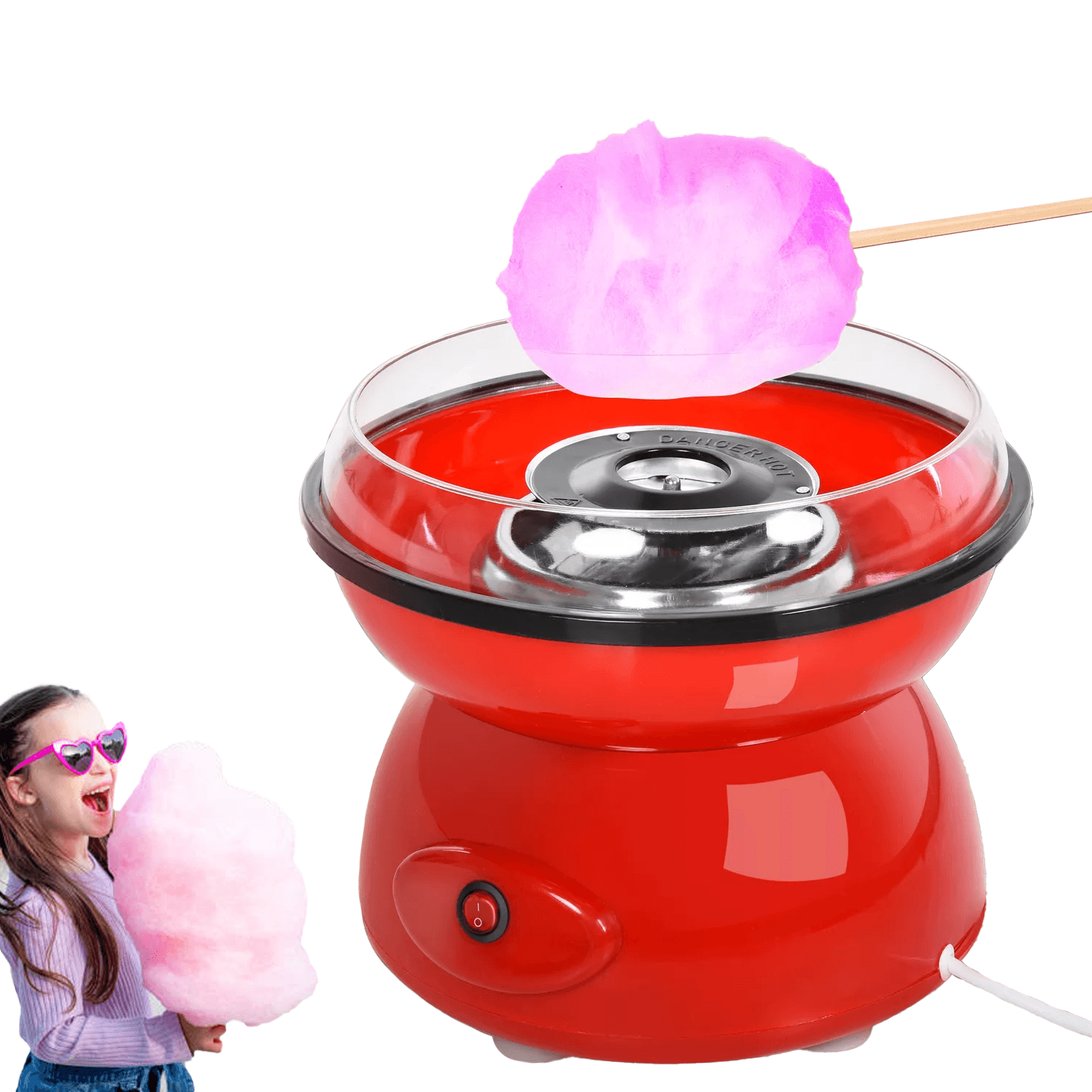 Cotton Candy Floss Machine - 450w Electric Candyfloss Machine Non-stick Cotton Sugar Candy Floss Maker DIY Home - Tophatter Daily Deals