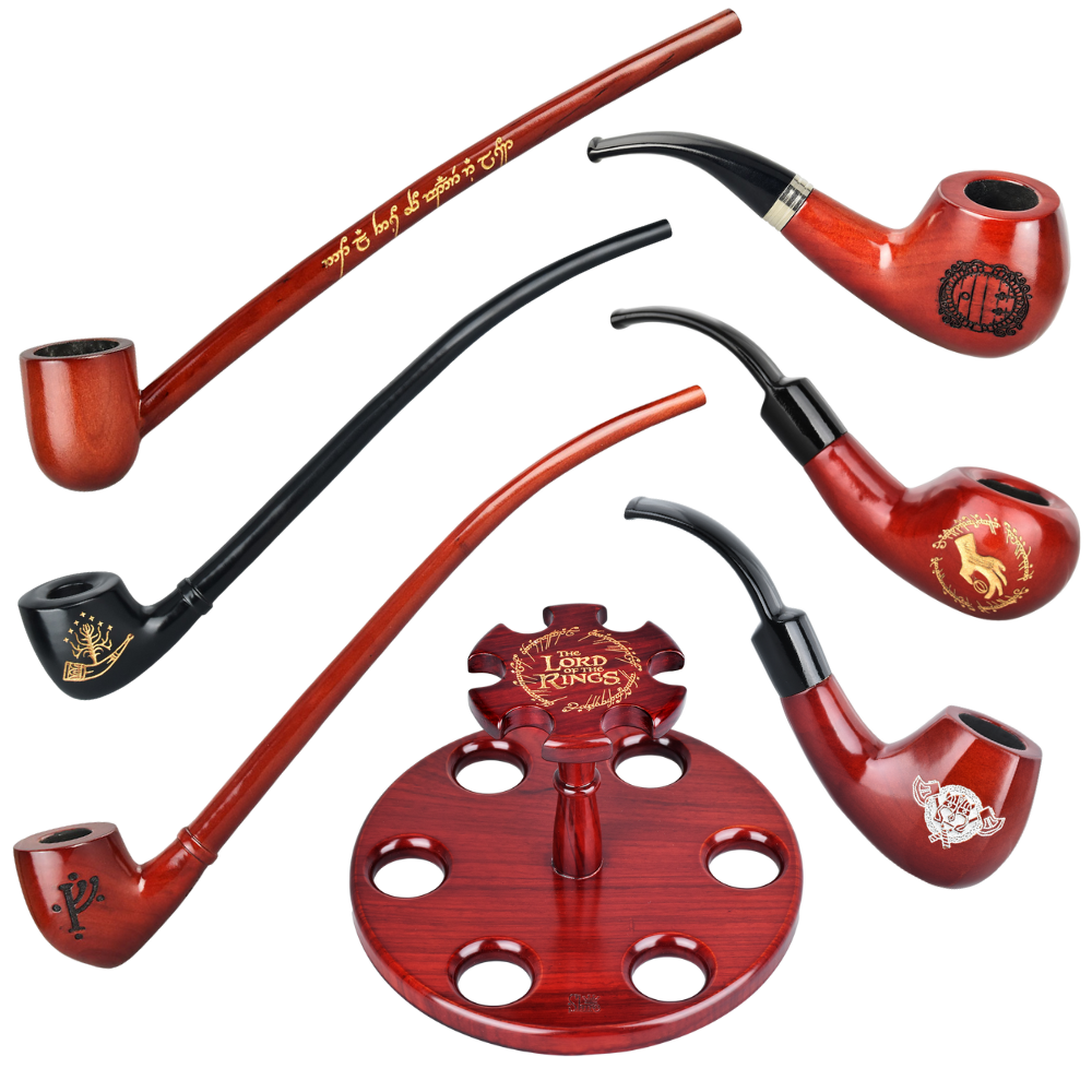 Fellowship Smoking Pipes & COUNCIL OF ELROND™ Stand Bundle | Shire Pipes™ x The Lord of the Rings™ Sale Bundles - Tophatter Daily Deals