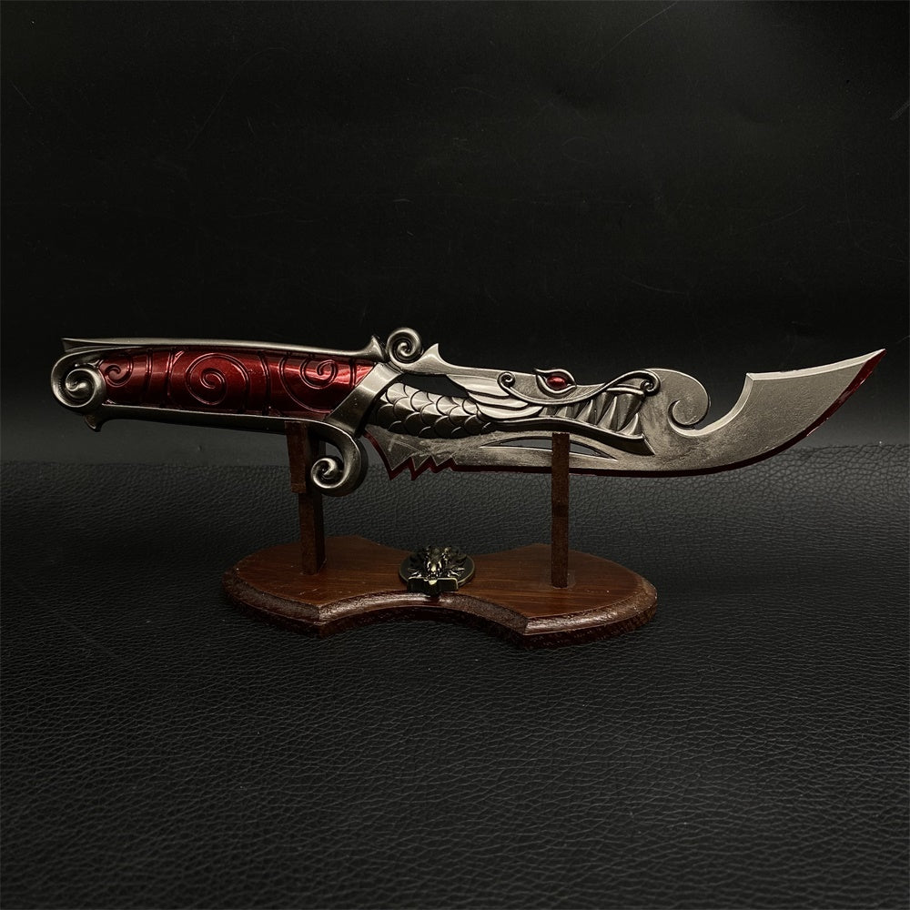 Val Game Coveted Knife Metal Replica Red With Stand - Tophatter Daily Deals