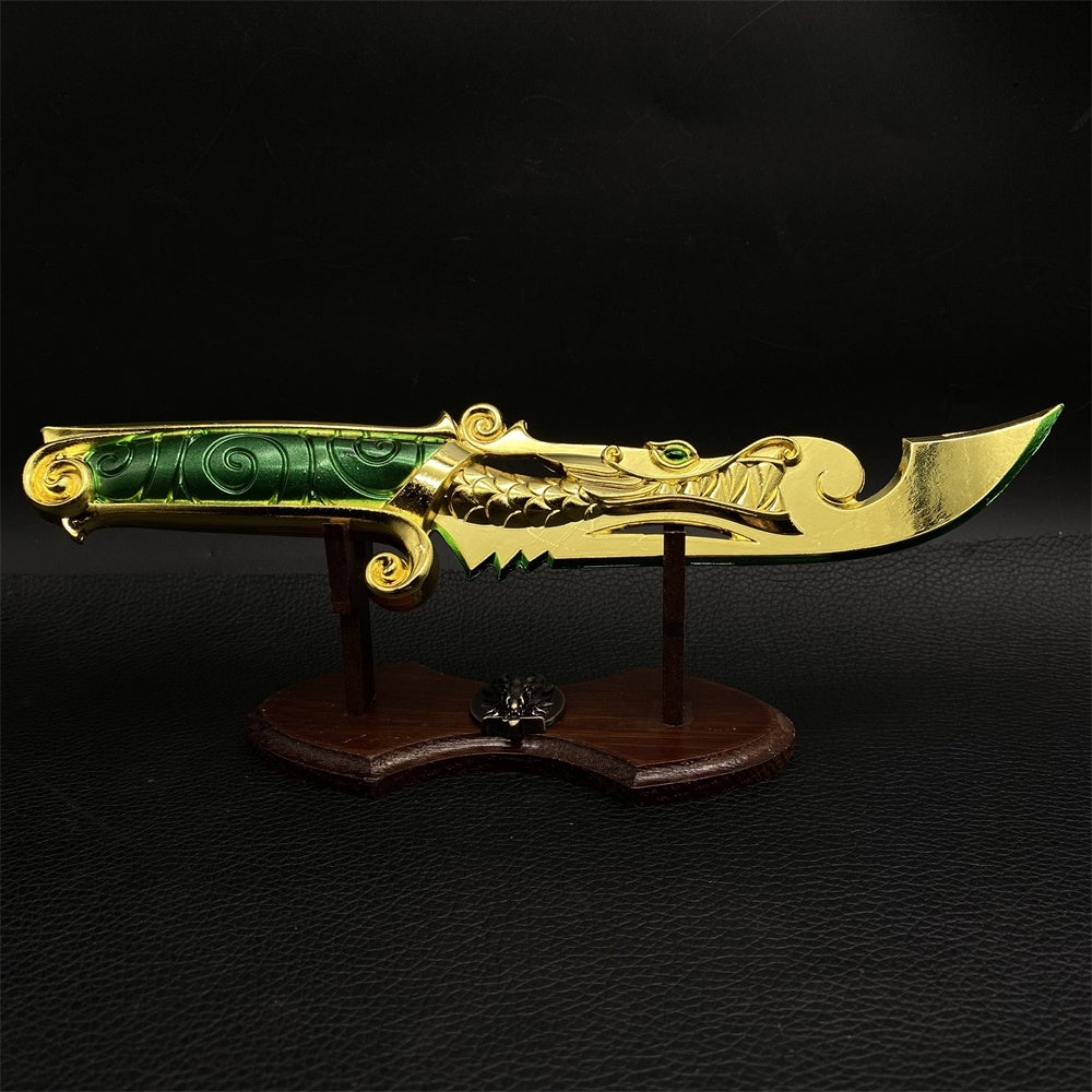 Val Game Coveted Knife Metal Replica Golden With Stand - Tophatter Daily Deals