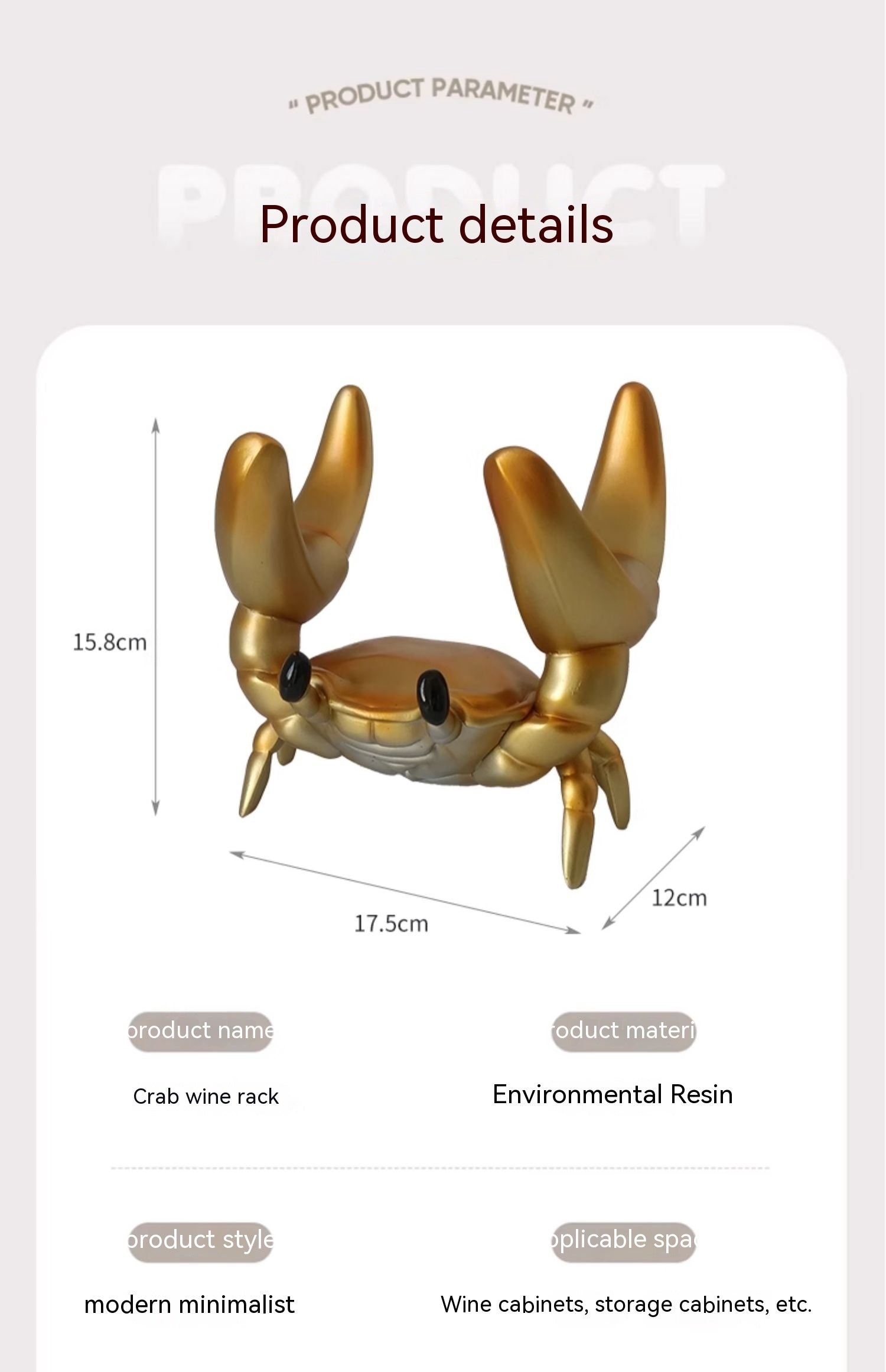 Crab Wine Rack Storage Rack - Tophatter Daily Deals