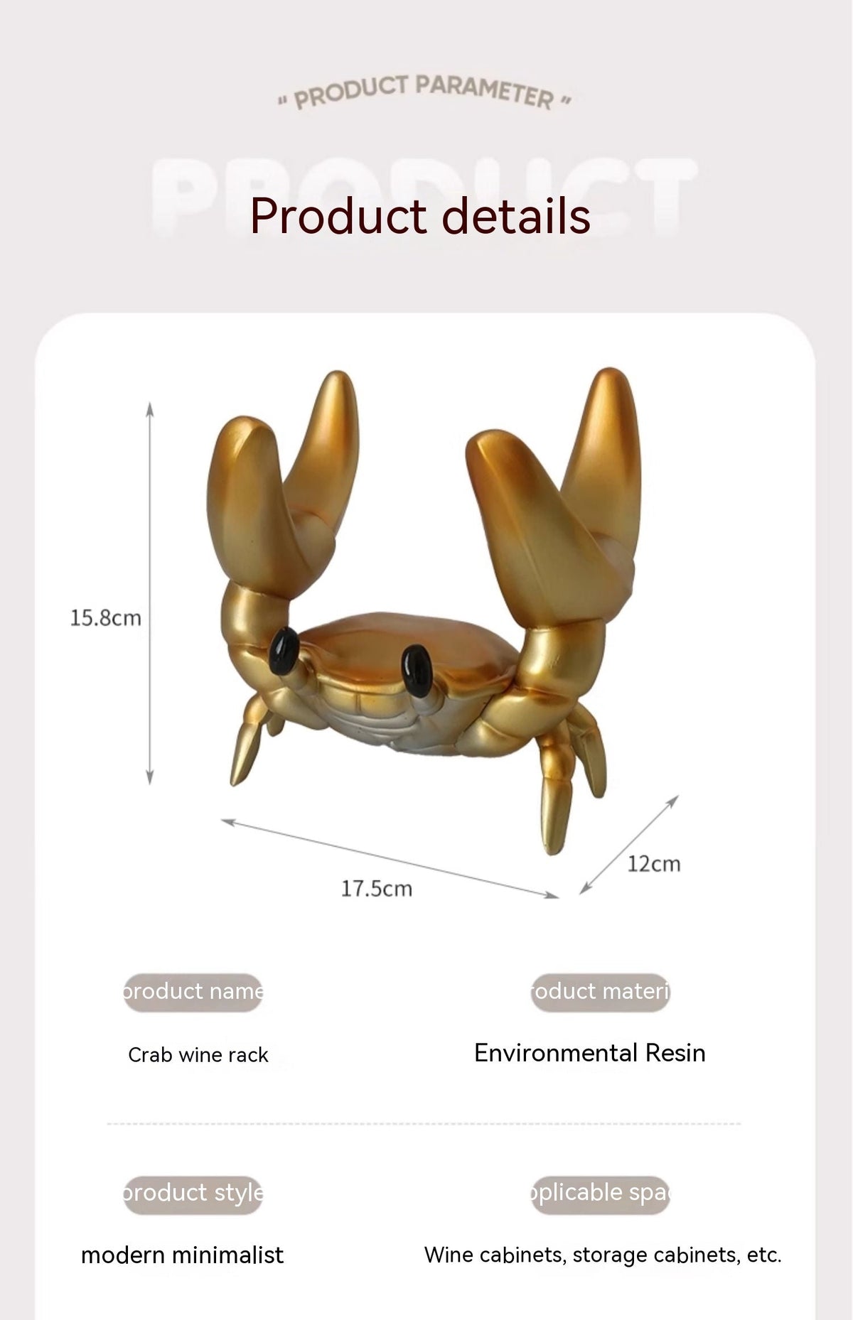 Crab Wine Rack Storage Rack - Tophatter Daily Deals