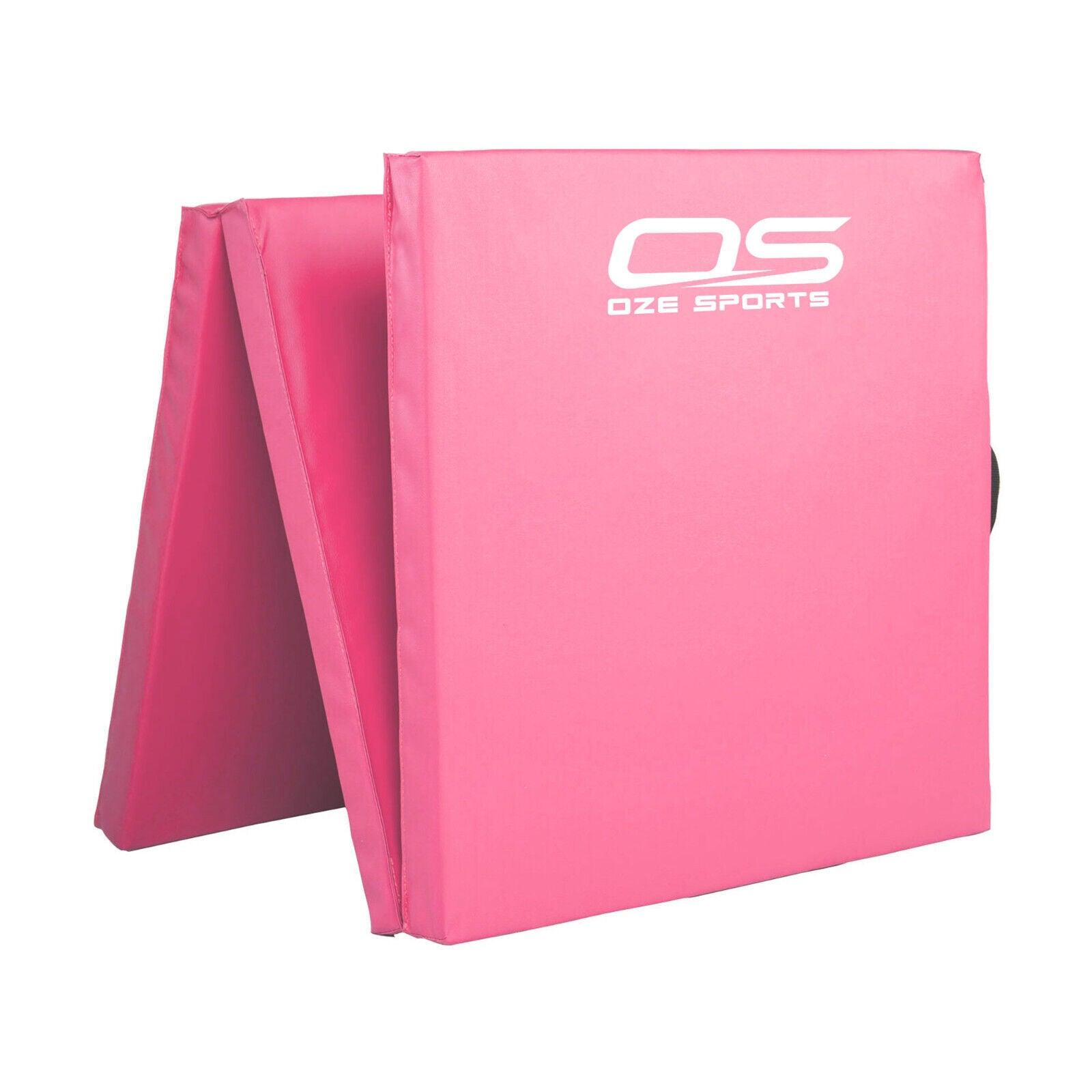 Foldable Gymnastics Mat UK - Exercise Crash Yoga mats Exercise Workout Training Aerobic Jump Pink Exercise & Fitness - Tophatter Daily Deals