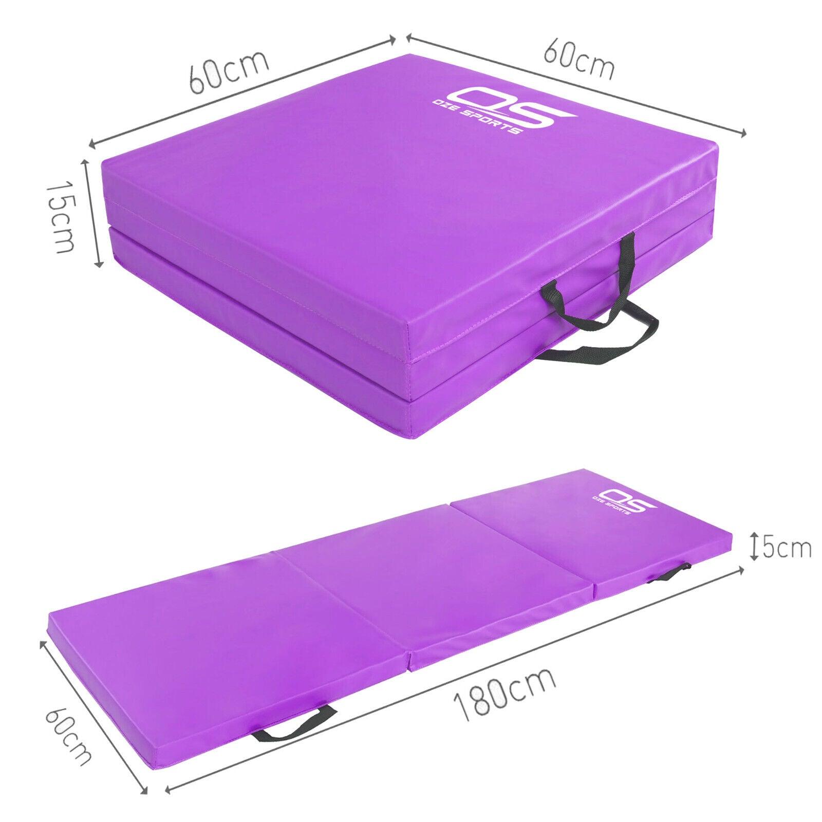Foldable Gymnastics Mat UK - Exercise Crash Yoga mats Exercise Workout Training Aerobic Jump Exercise & Fitness - Tophatter Daily Deals