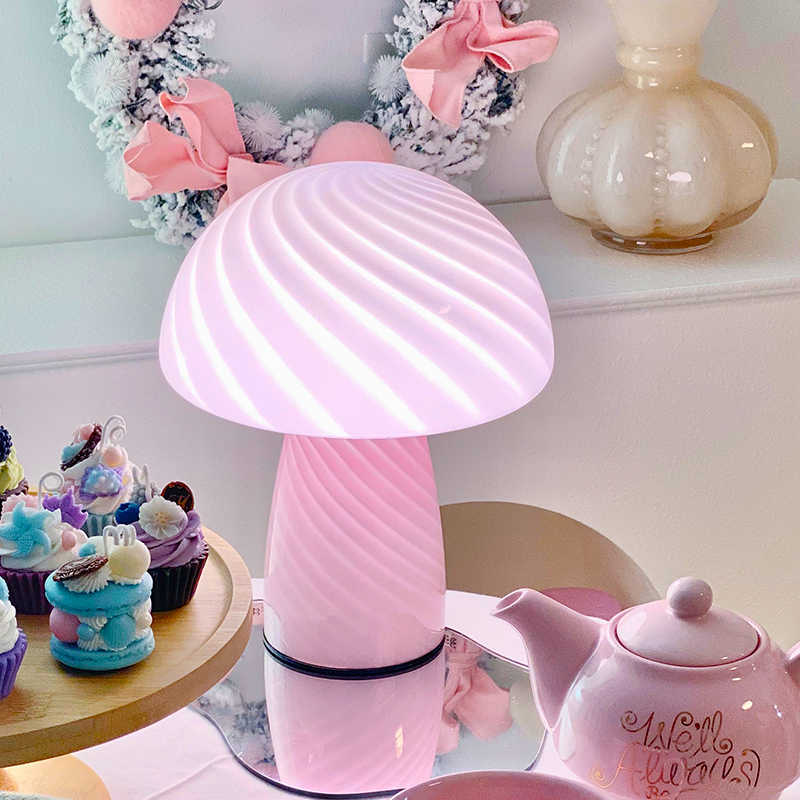 Creamed Marble Mushroom Lamp Lighting - Tophatter Daily Deals