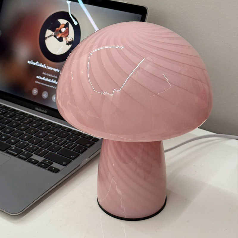 Creamed Marble Mushroom Lamp Lighting - Tophatter Daily Deals